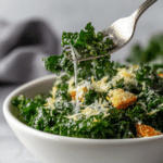 Menumaison lemon parm kale salad serving