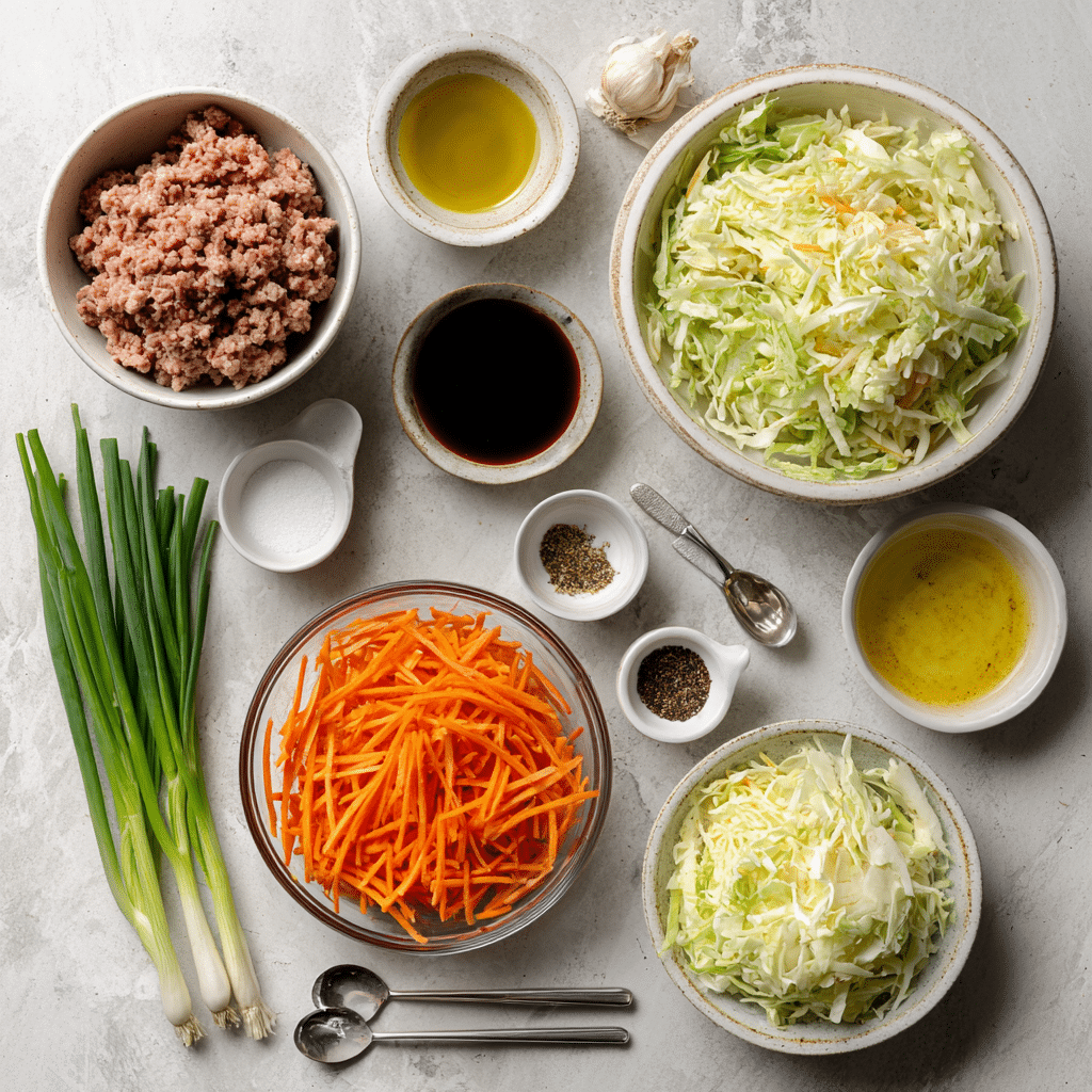 Menumaison low carb egg roll in a bowl ingredients