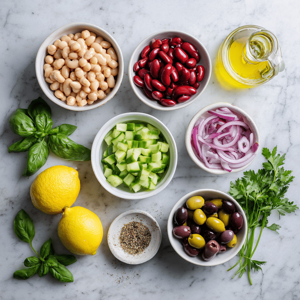 Menumaison mediterranean bean salad ingredients