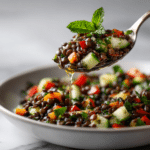 Menumaison mediterranean lentil salad serving