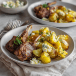 Menumaison roasted potatoes baked feta garlic Serving