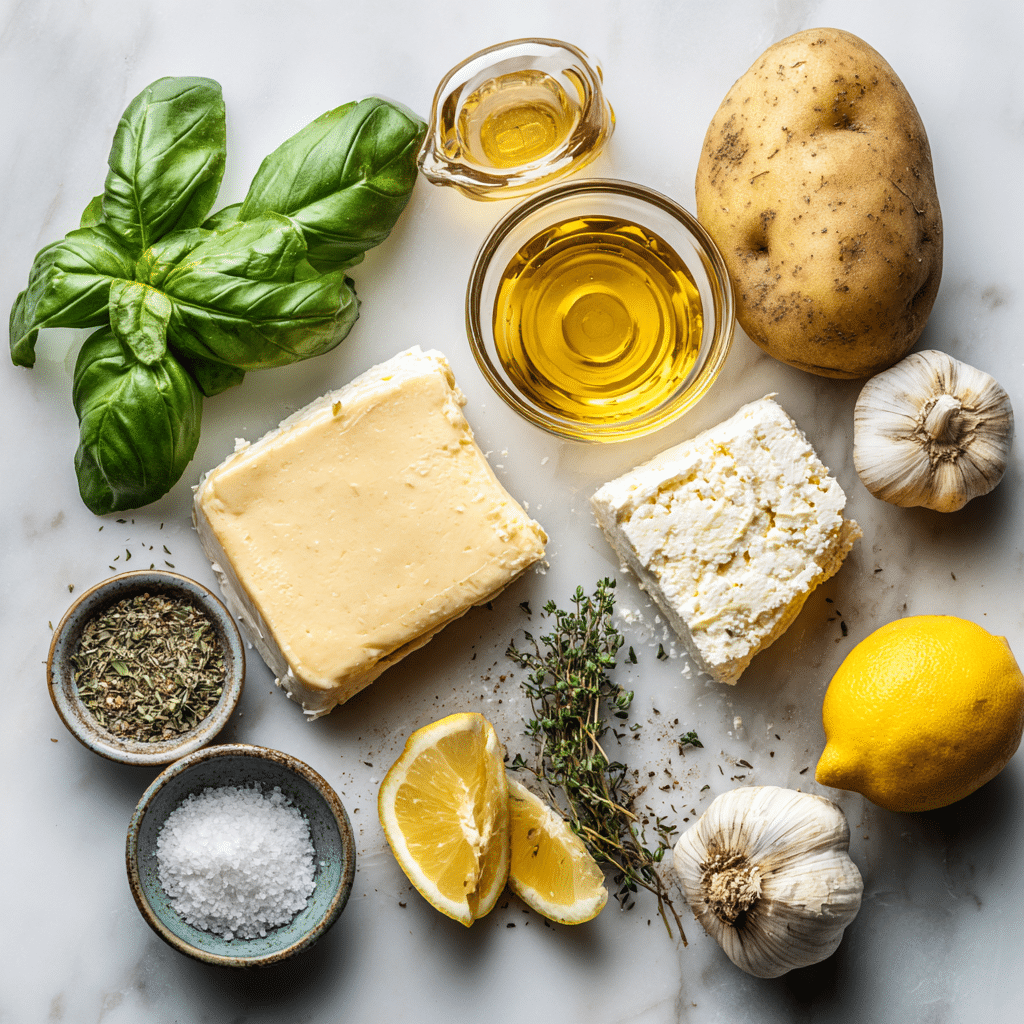 Menumaison roasted potatoes baked feta garlic ingredients