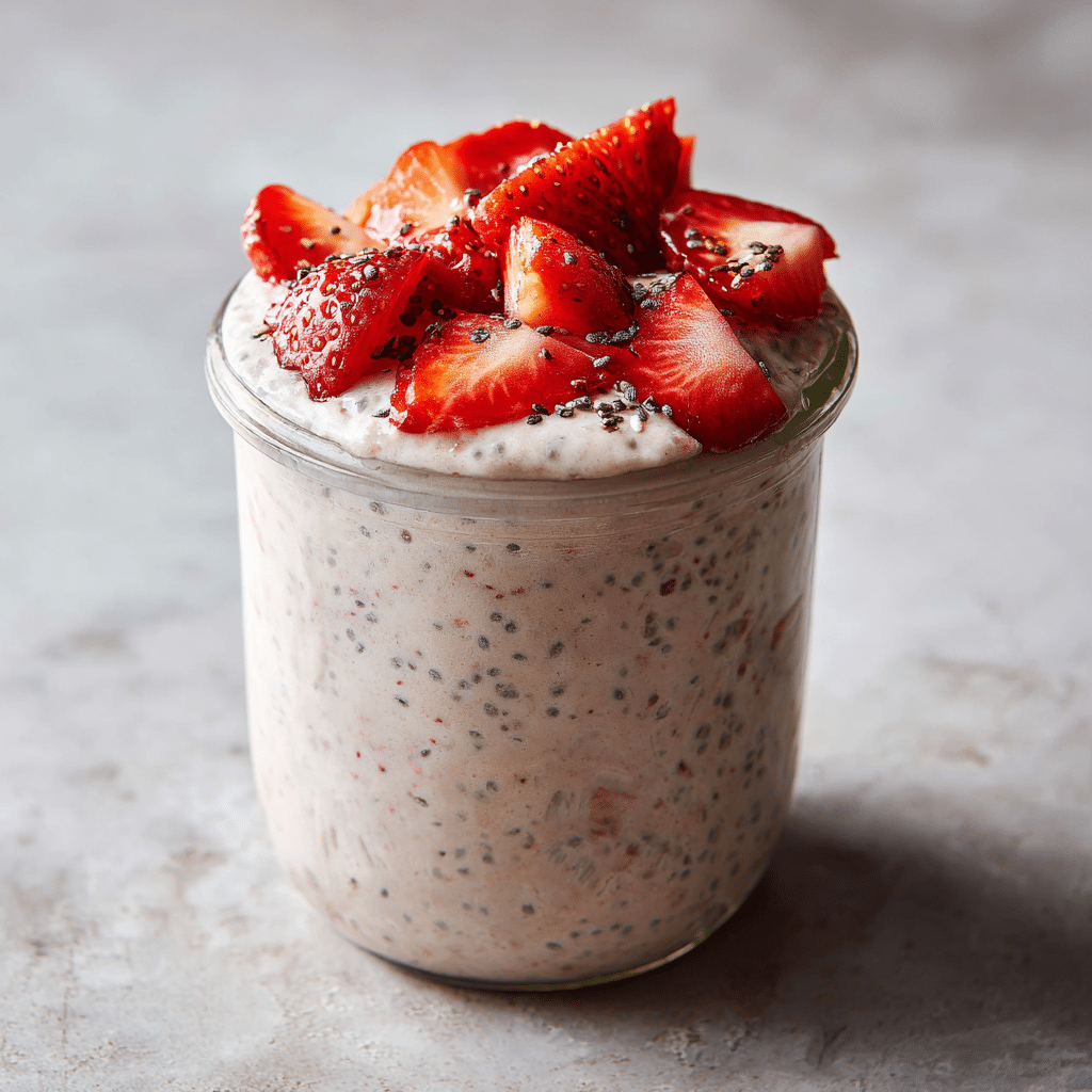 Menumaison strawberry chia pudding featured
