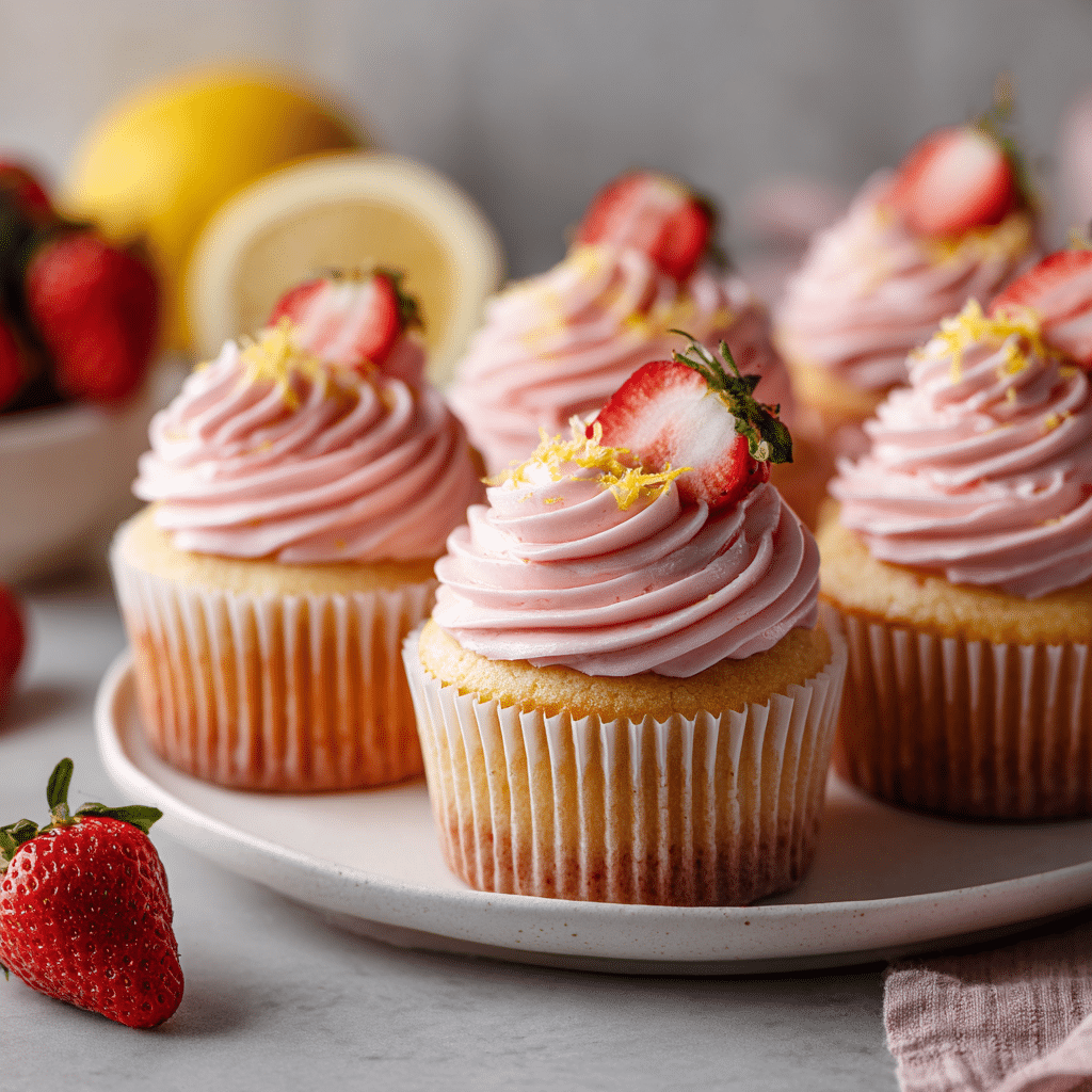 Menumaison strawberry lemonade cupcakes Featured