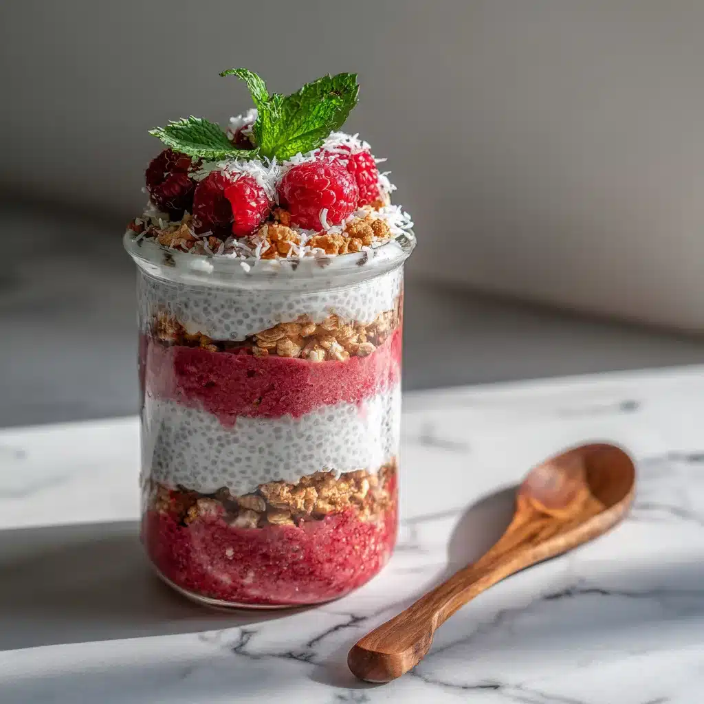 Menumaiosn raspberry chia pudding serving