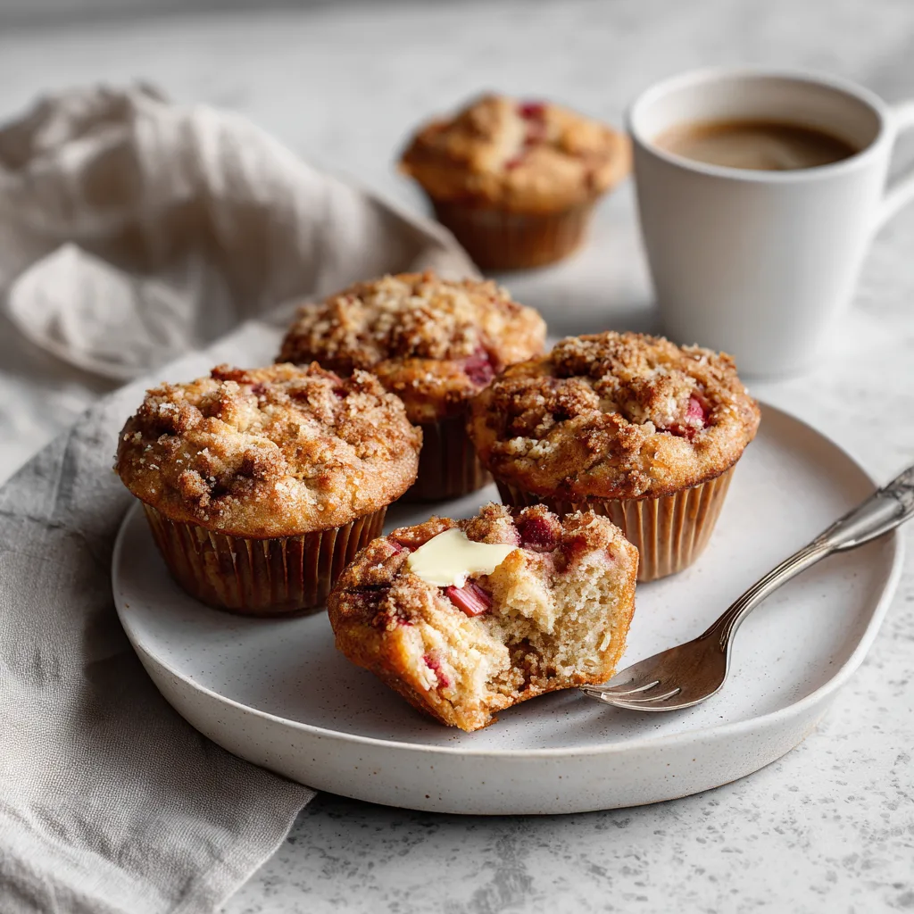 Menumaiosn rhubarb muffins serving