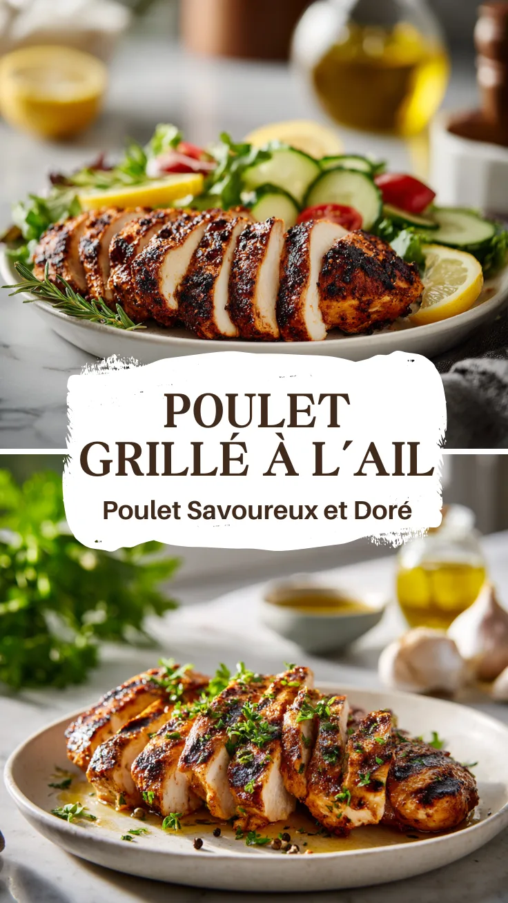 Poulet Grillé à l’Ail – Blanc de Poulet Juteux Prêt en 20 Minutes 6 Menumaison Pin 33