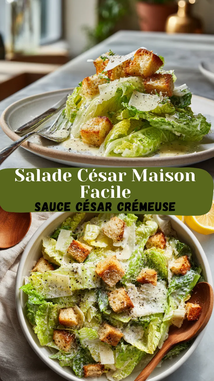 Salade César Maison Facile avec Sauce Crémeuse 6 Menumaison Pin 37
