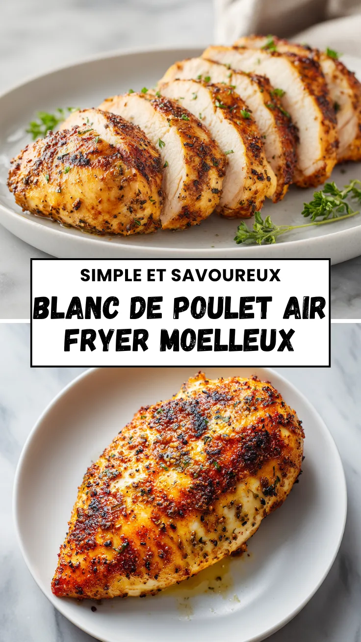 Blanc de Poulet à l’Air Fryer – Moelleux, Rapide et Savoureux 6 Menumaison Pin 66