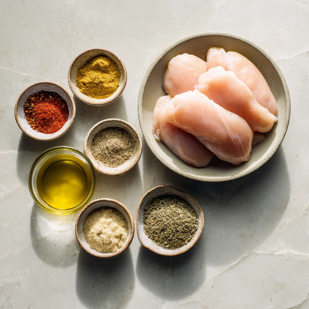 Blanc de Poulet à l’Air Fryer – Moelleux, Rapide et Savoureux 7 Menumaison air fryer chicken breast ingredients