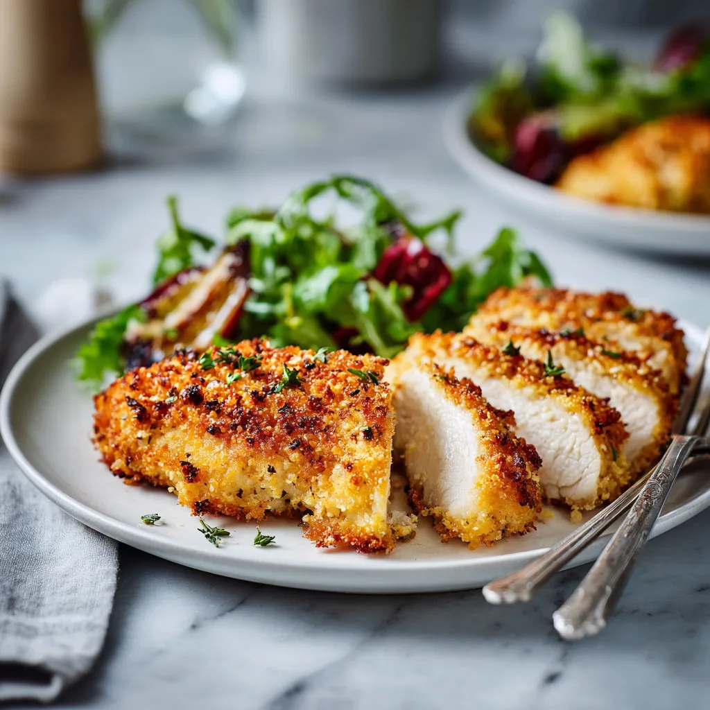 Poulet Parmesan à l’Air Fryer – Recette Facile et Croustillante 8 Menumaison air fryer parmesan chicken serving