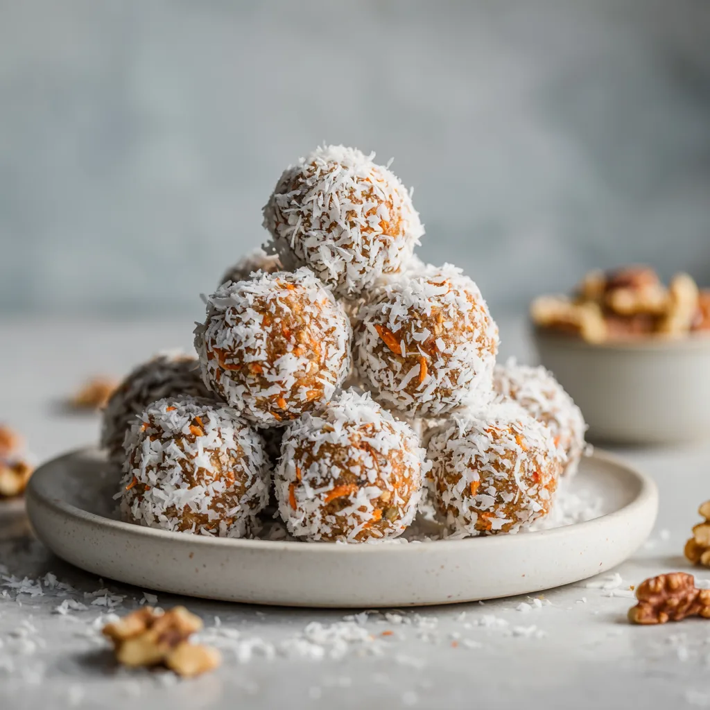 Boules Énergétiques Carrot Cake Recette Facile et Saine Sans Cuisson 8 Menumaison carrot cake energy balls featured