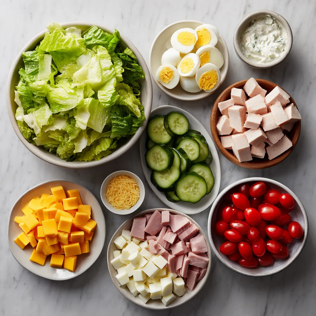 Recette de Salade du Chef Rapide et Facile pour un Repas Complet 7 Menumaison chef salad ingredients