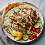 Menumaison chicken shawarma garlic sauce Serving