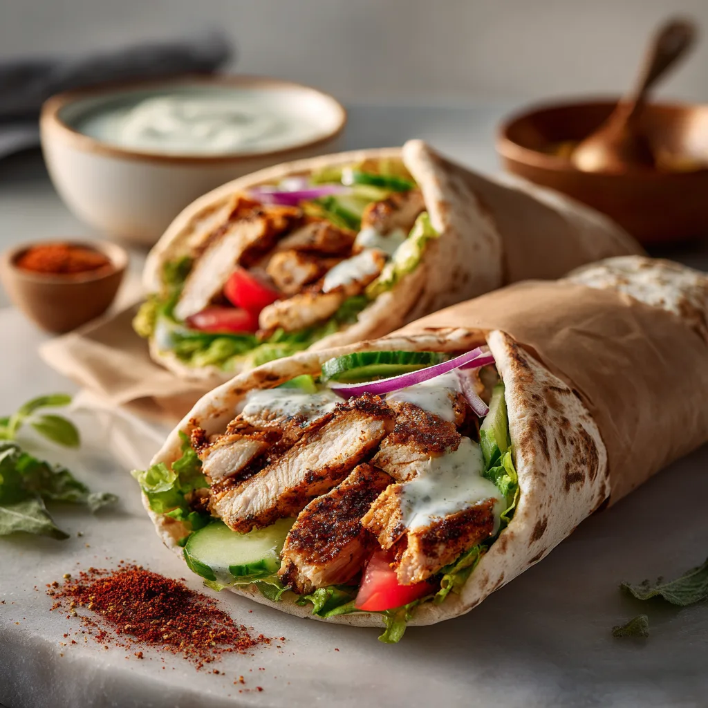 Menumaison chicken shawarma garlic sauce featured