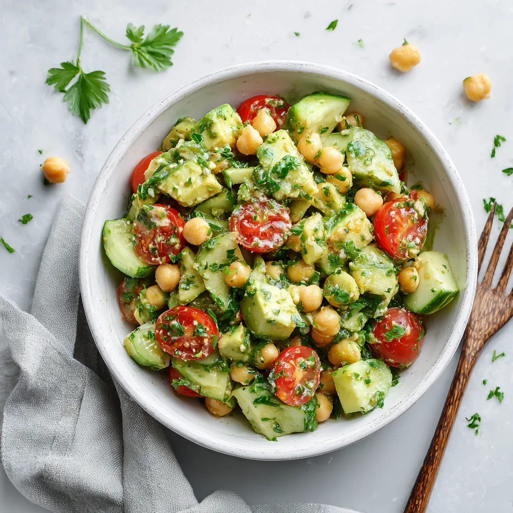 Menumaison chickpea salad serving