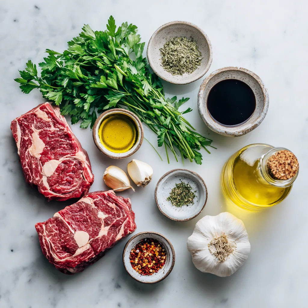 Recette de Steak Chimichurri Juteux avec Sauce aux Herbes Fraîches 7 Menumaison chimichurri steak ingredients