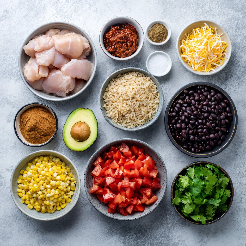 Menumaison chipotle chicken bowls ingredients
