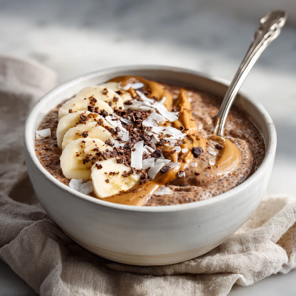 Pudding de Chia au Chocolat Riche en Protéines – Recette Vegan Facile 8 Menumaison chocolate chia pudding serving