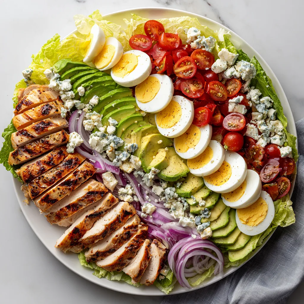 Salade Cobb au Poulet Riche en Protéines – Idée Plateau Facile 8 Menumaison cobb salad featured