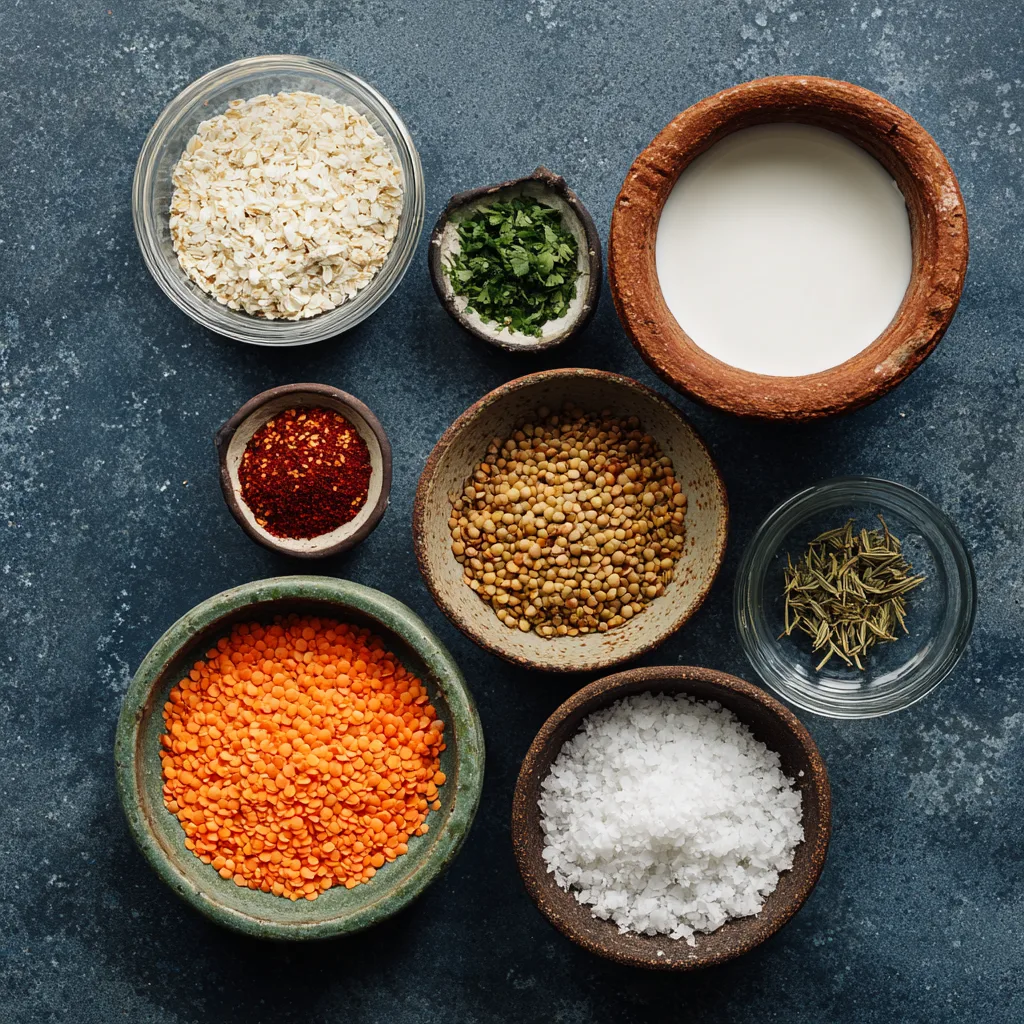 Menumaison creamy red lentil curry ingredients