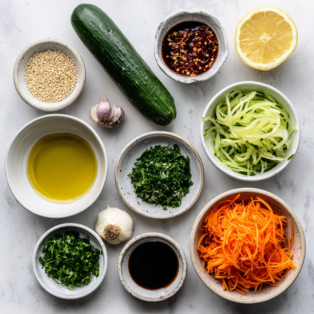 Menumaison cucumber carrot salad ingredients