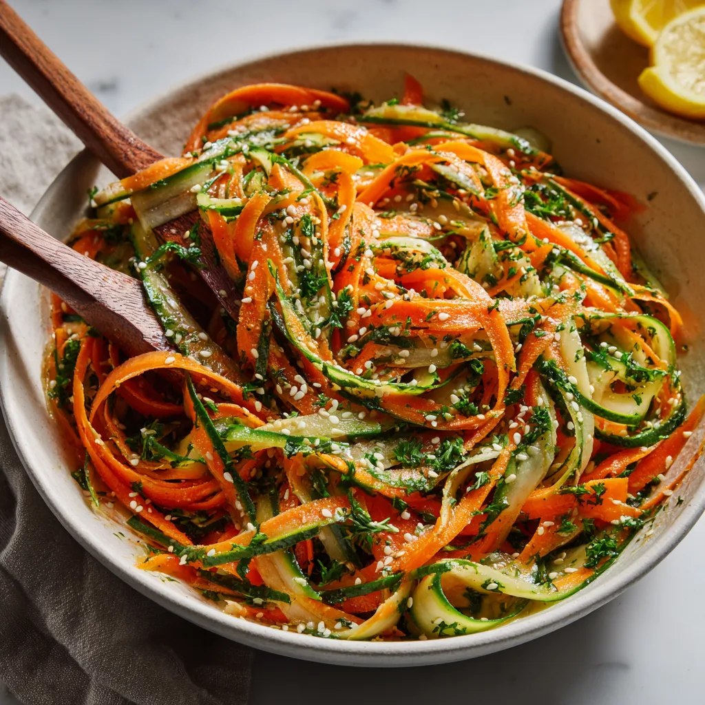 Menumaison cucumber carrot salad serving