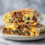 Menumaison high protein breakfast burrito featured