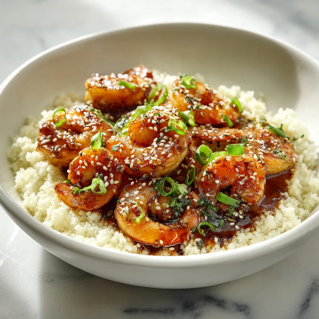 Menumaison honey garlic shrimp serving