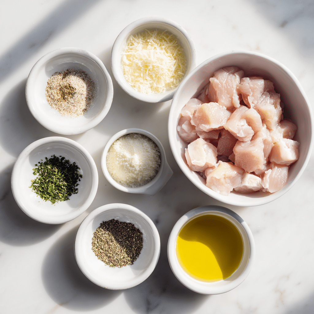 Menumaison keto garlic parmesan chicken skewers ingredients