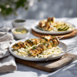 Menumaison keto garlic parmesan chicken skewers serving