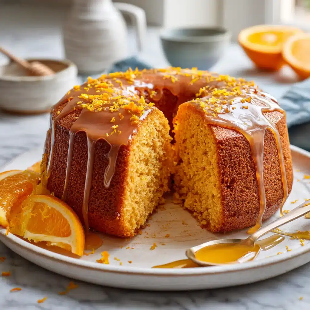 Menumaison orange honey cake serving
