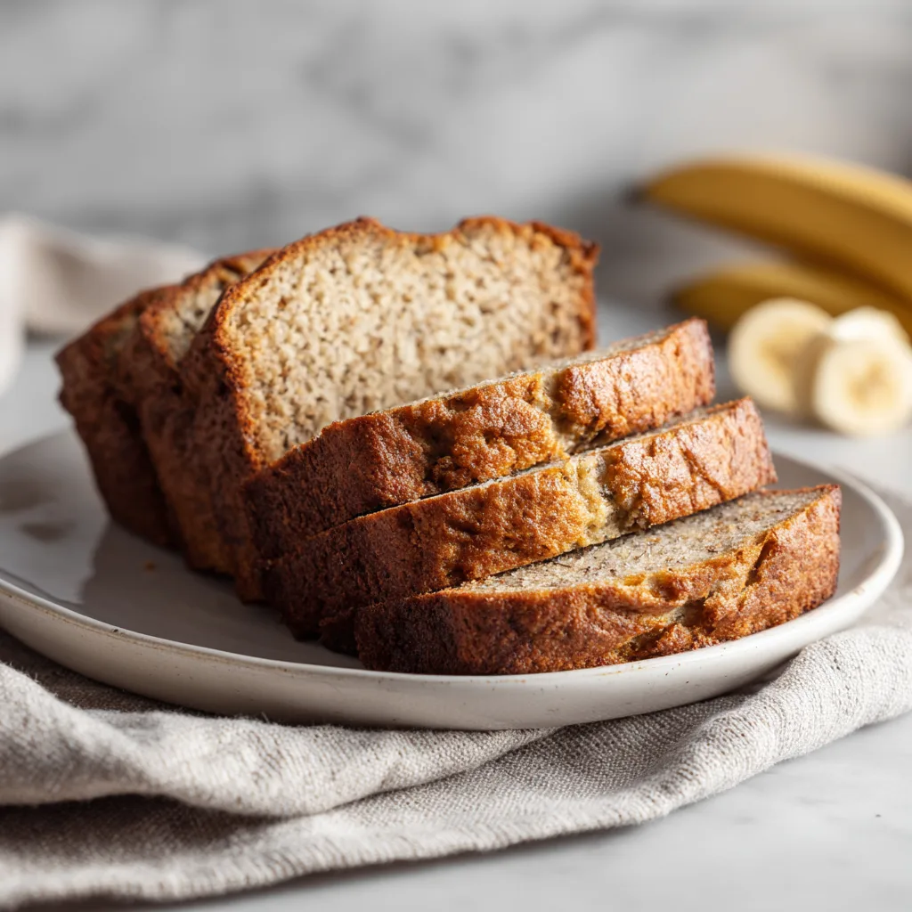 Recette de Banana Bread Protéiné Moelleux, Sain et Facile à Préparer 8 Menumaison protein banana bread serving