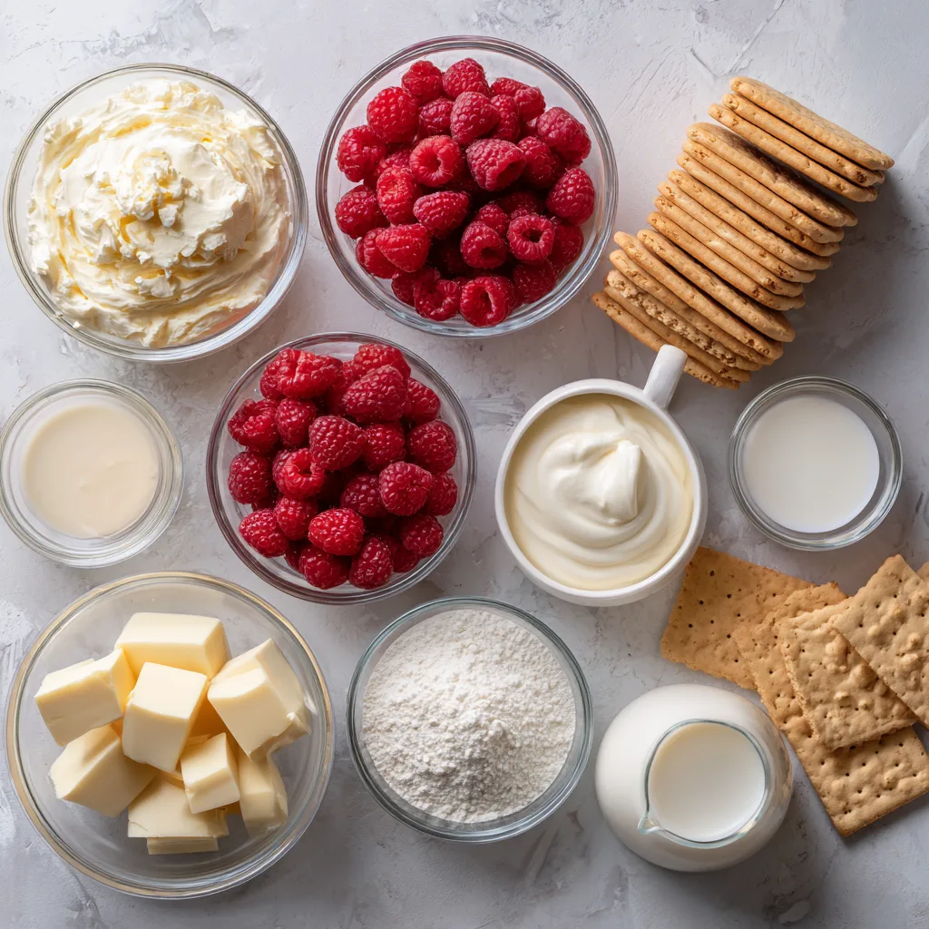 Menumaison raspberry cheesecake ingredients