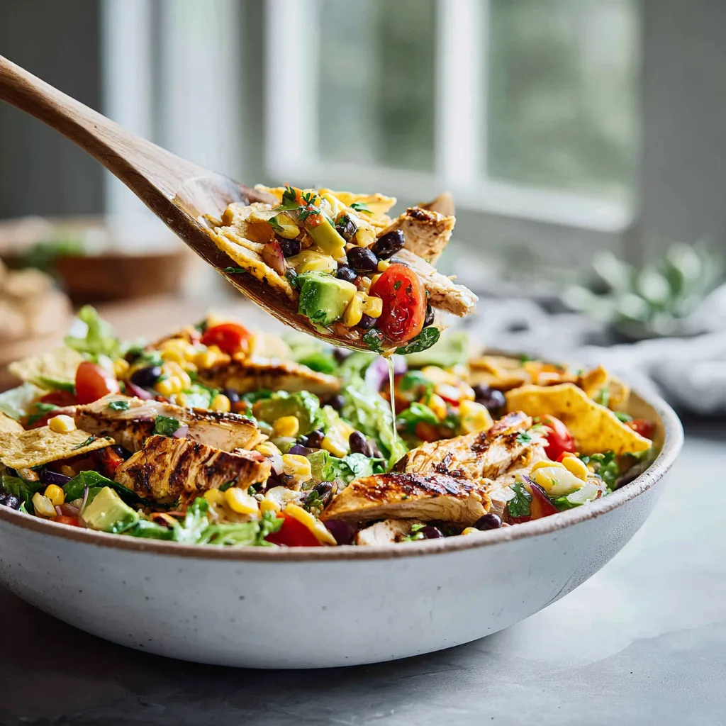 Menumaison santa fe chicken salad serving