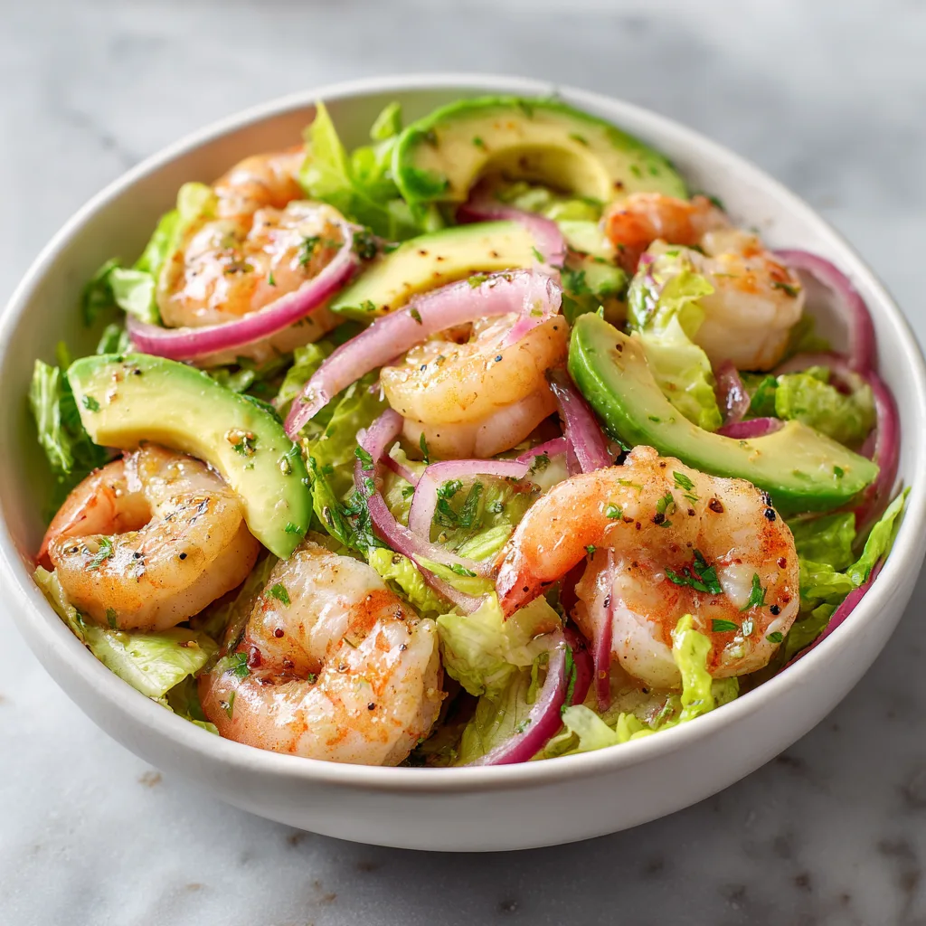 Salade de Crevettes et Avocat – Recette Saine et Rapide pour un Déjeuner Léger 8 Menumaison shrimp avocado salad featured