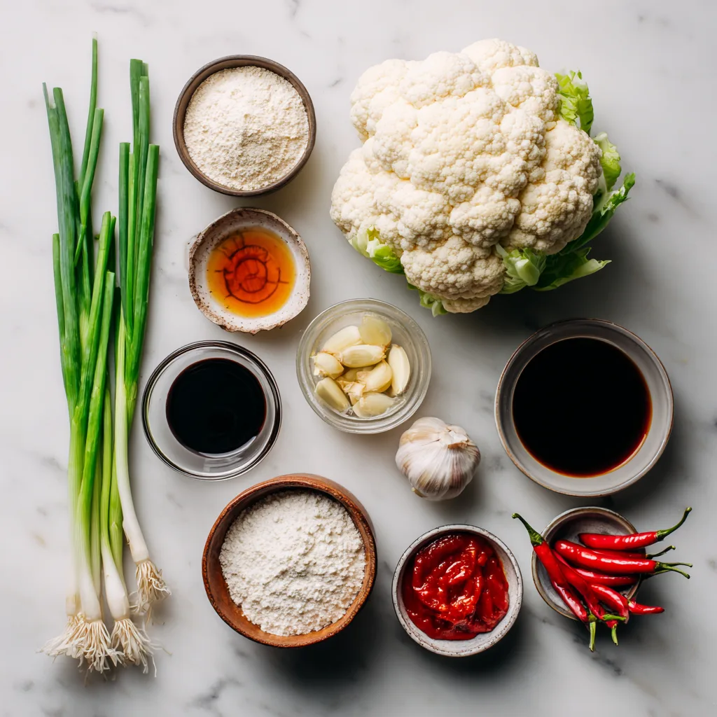 Menumaison sticky sesame cauliflower ingredients