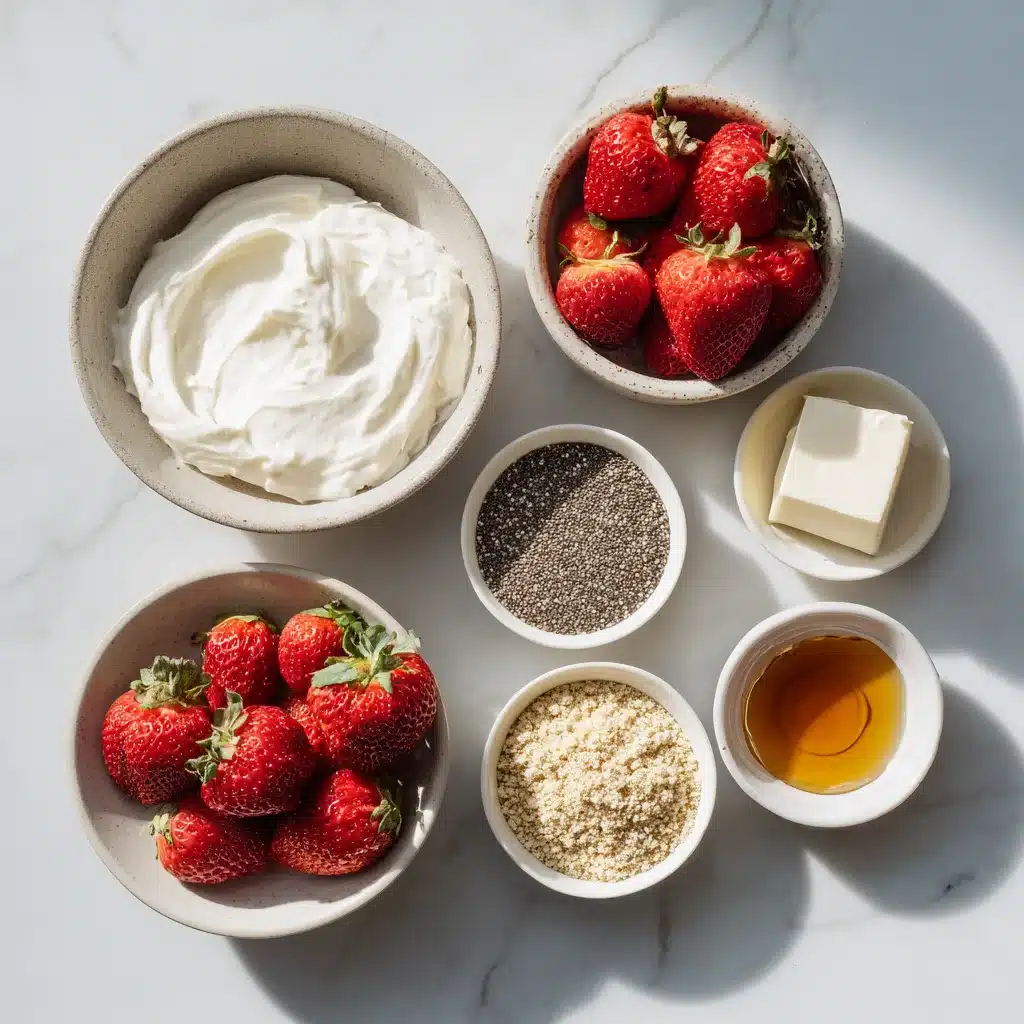 Menumaison strawberry cheesecake yogurt bowl Ingredients