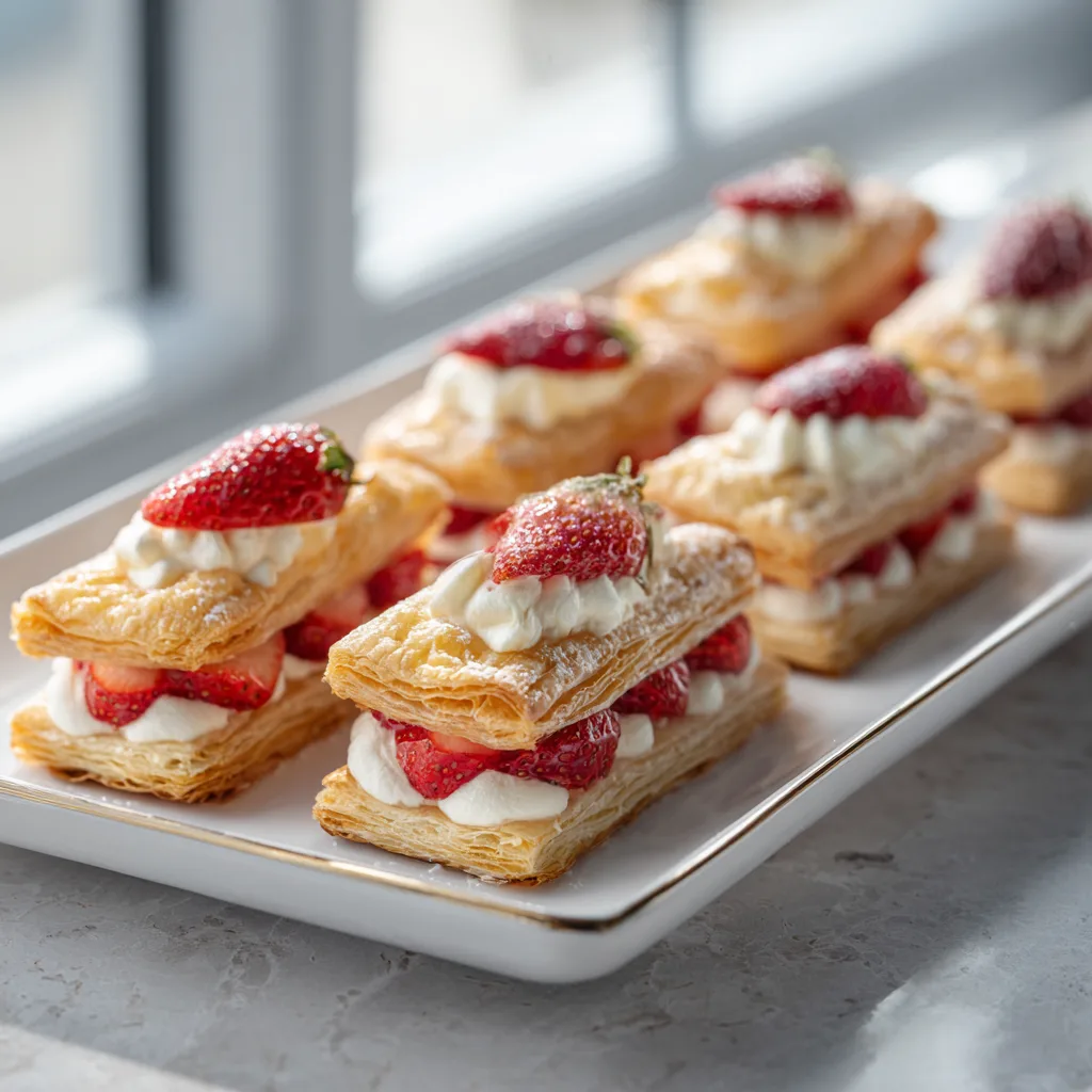 Menumaison strawberry puff pastry featured