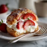 Menumaison strawberry puff pastry serving