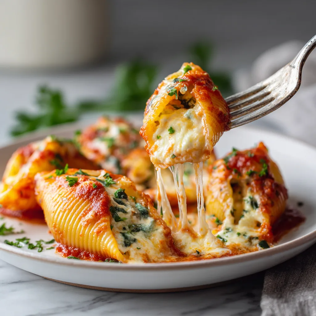 Coquilles Farcies au Fromage – Recette Facile de Pâtes Graténées 8 Menumaison stuffed shells serving