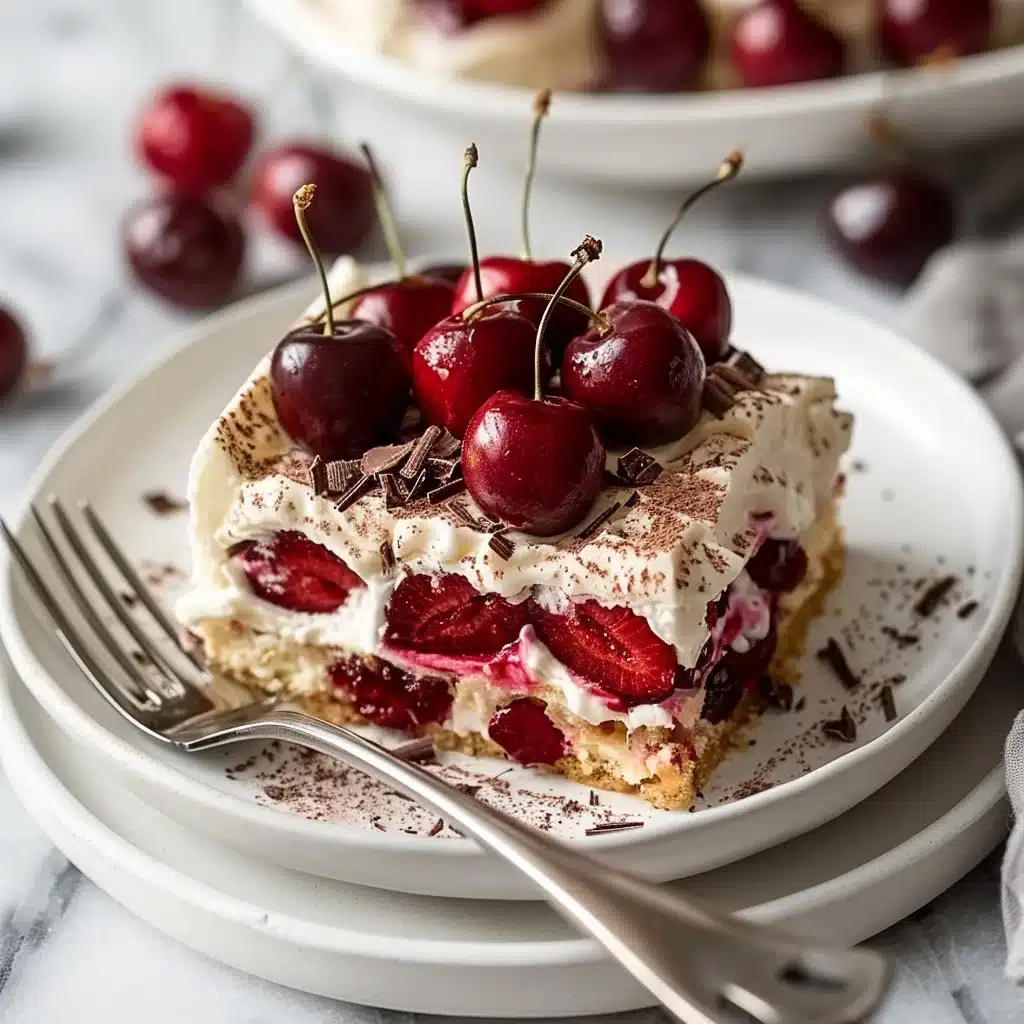 Menumaison cherry tiramisu serving