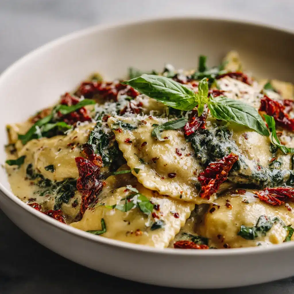 Menumaison creamy tuscan ravioli featured