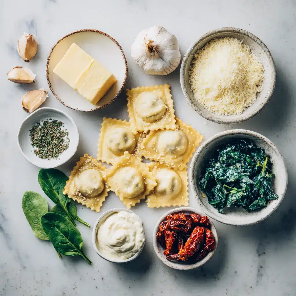 Menumaison creamy tuscan ravioli ingredients