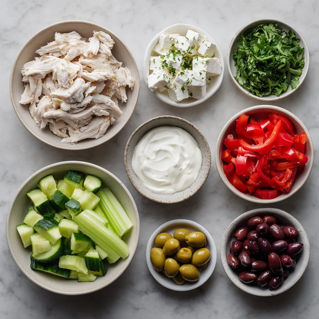 Menumaison mediterranean chicken salad ingredients