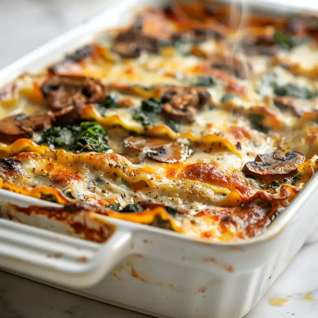 Menumaison mushroom spinach lasagna featured