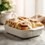 Menumaison peach cobbler cinnamon rolls featured