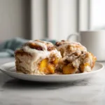 Peach Cobbler Cinnamon Rolls : Une Réponse à Découvrir 3 Menumaison peach cobbler cinnamon rolls serving
