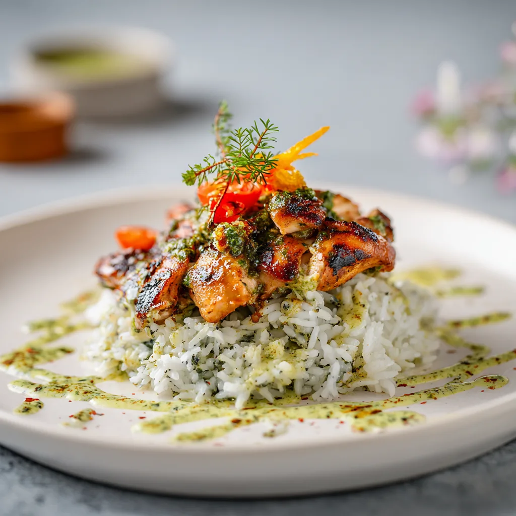 Poulet et Riz à la Sauce Verte Péruvienne 11 Poulet et Riz à la Sauce Verte Péruvienne