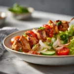 BBQ Chicken Skewer Salad